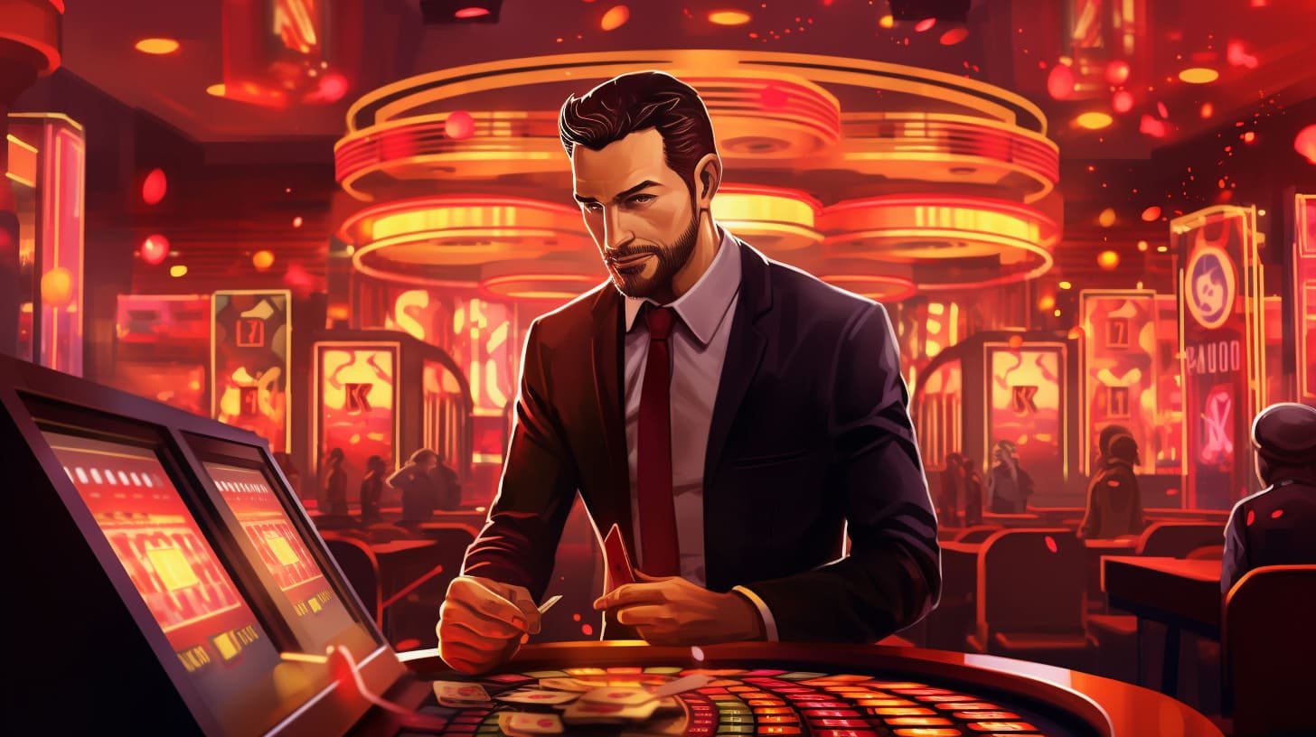 Casino-style entertainment guide section within 11 bat shown with dark gold interface